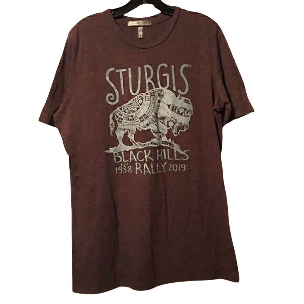 Hot Leathers Sturgis Black Hills Rally 2019 Buffalo‎ Graphic Tee Mens 2XL
